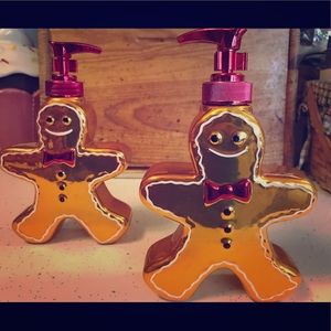 Gingerbread bathroom dispensers